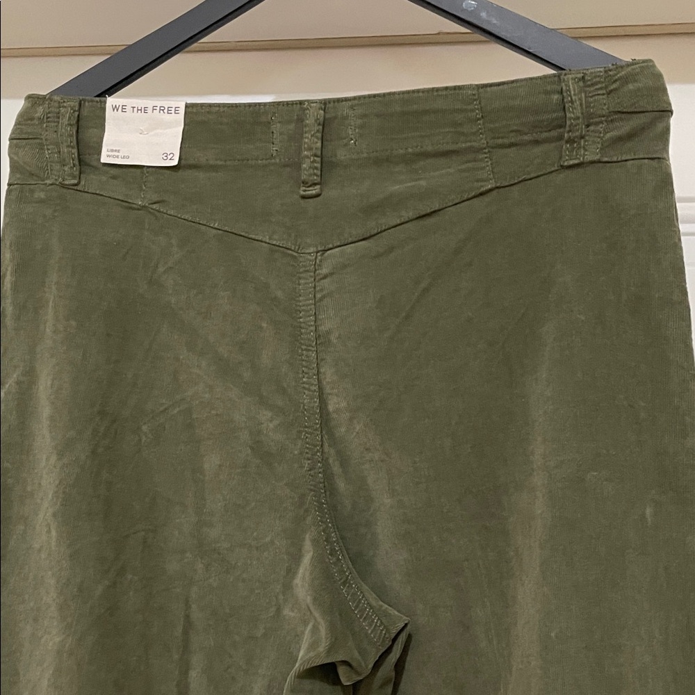We The Free Libra Green Wide-Leg Cord Jeans NWT 32 - Picture 7 of 11
